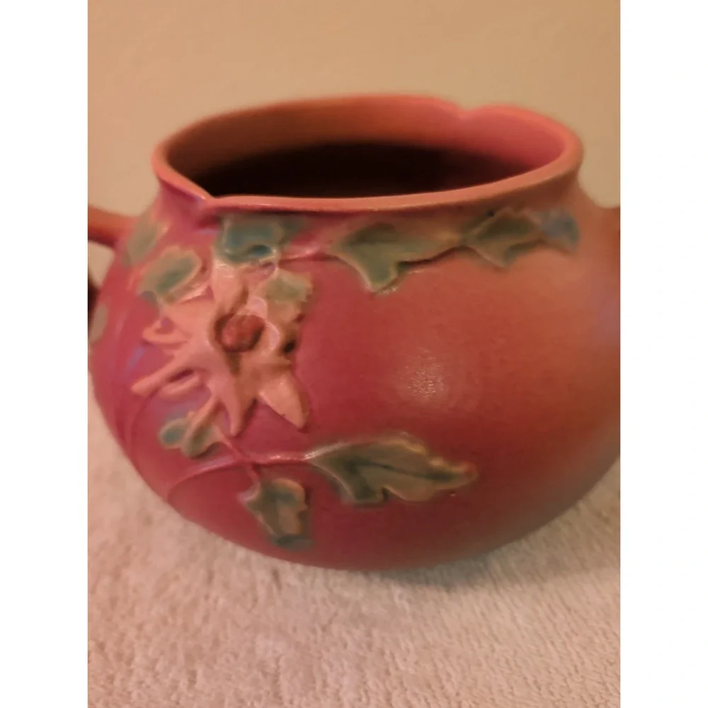 Vintage 1941 Roseville Pottery Tan/Orange Planter Vase Pot #399-4